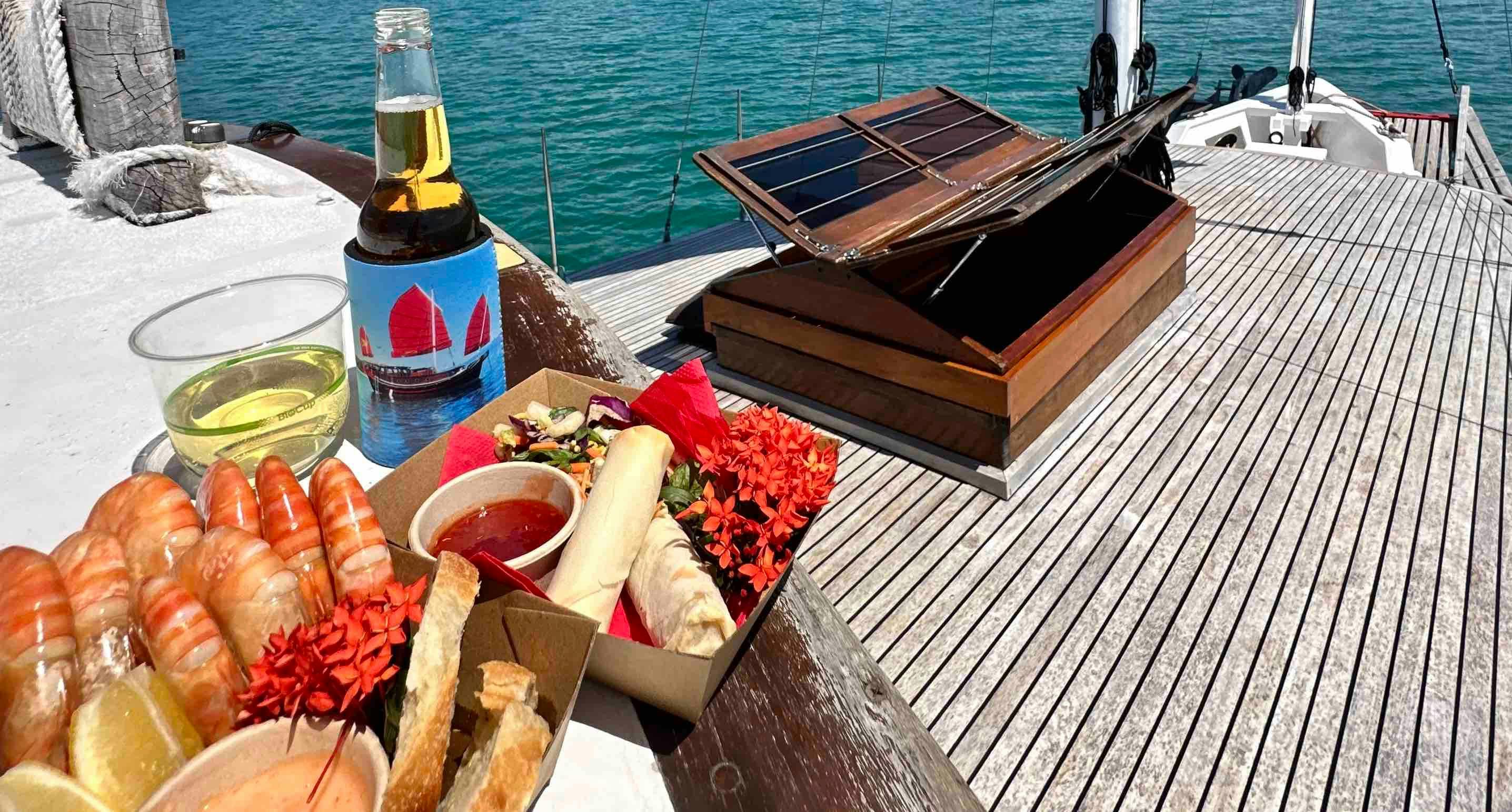 Shaolin Seafood Lunch Sail, food provided on the Lunch Sail