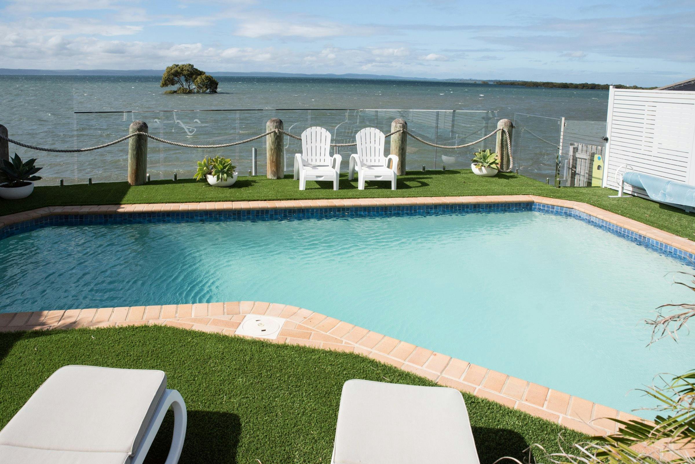 Relax in the sun or take a swim in the heated pool