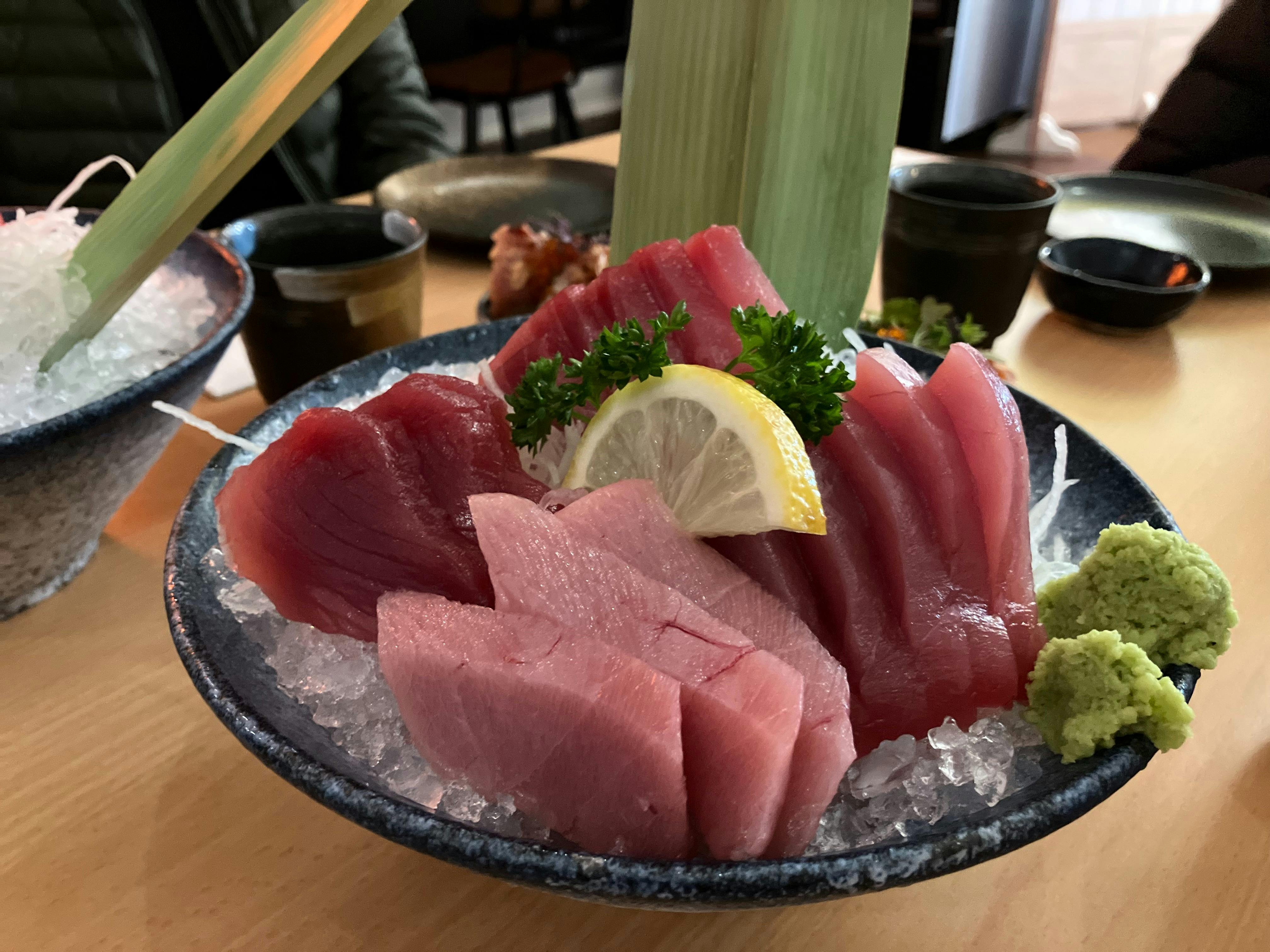 Expert Chefs prepare your tuna to perfection -  Tuna Sushimi