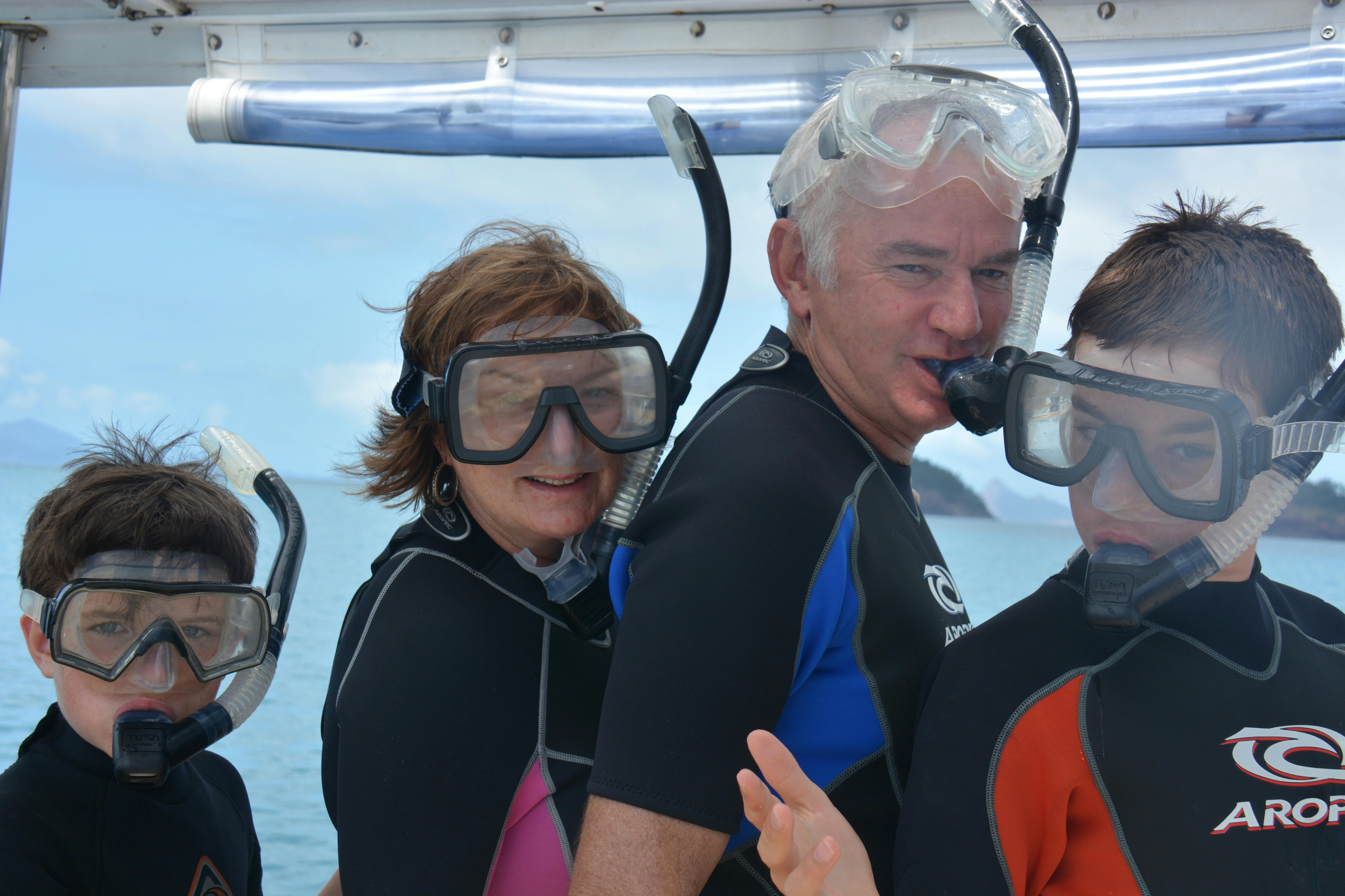 A family that snorkel together stay together