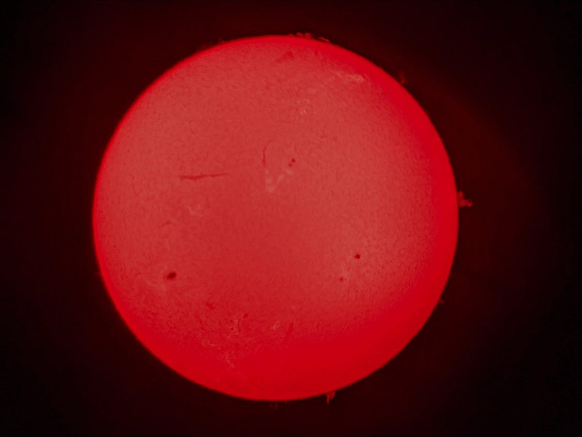 a view of the Sun through our Solar Telescope