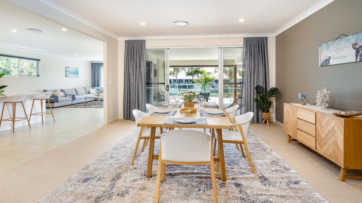 Dining and living area