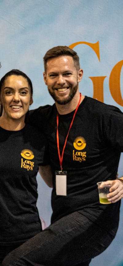 A group of happy exhibitors at the Gin Festival