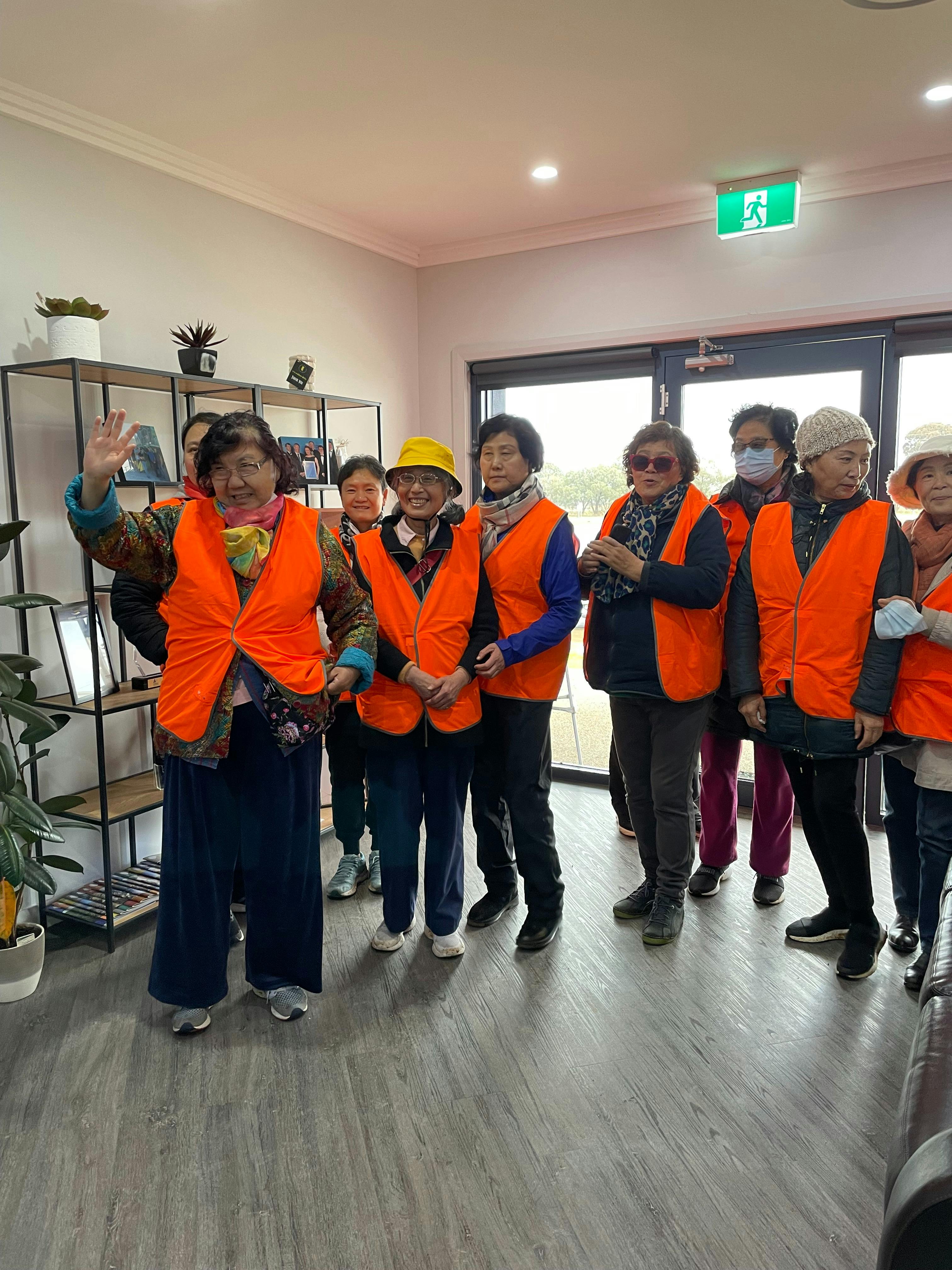A school excursion to a local orange juice factory.