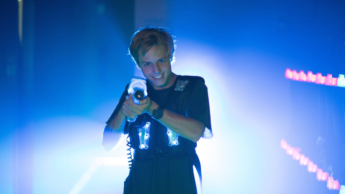 Young adult having fun playing Laser Tag at Laserzone Sunshine Coast