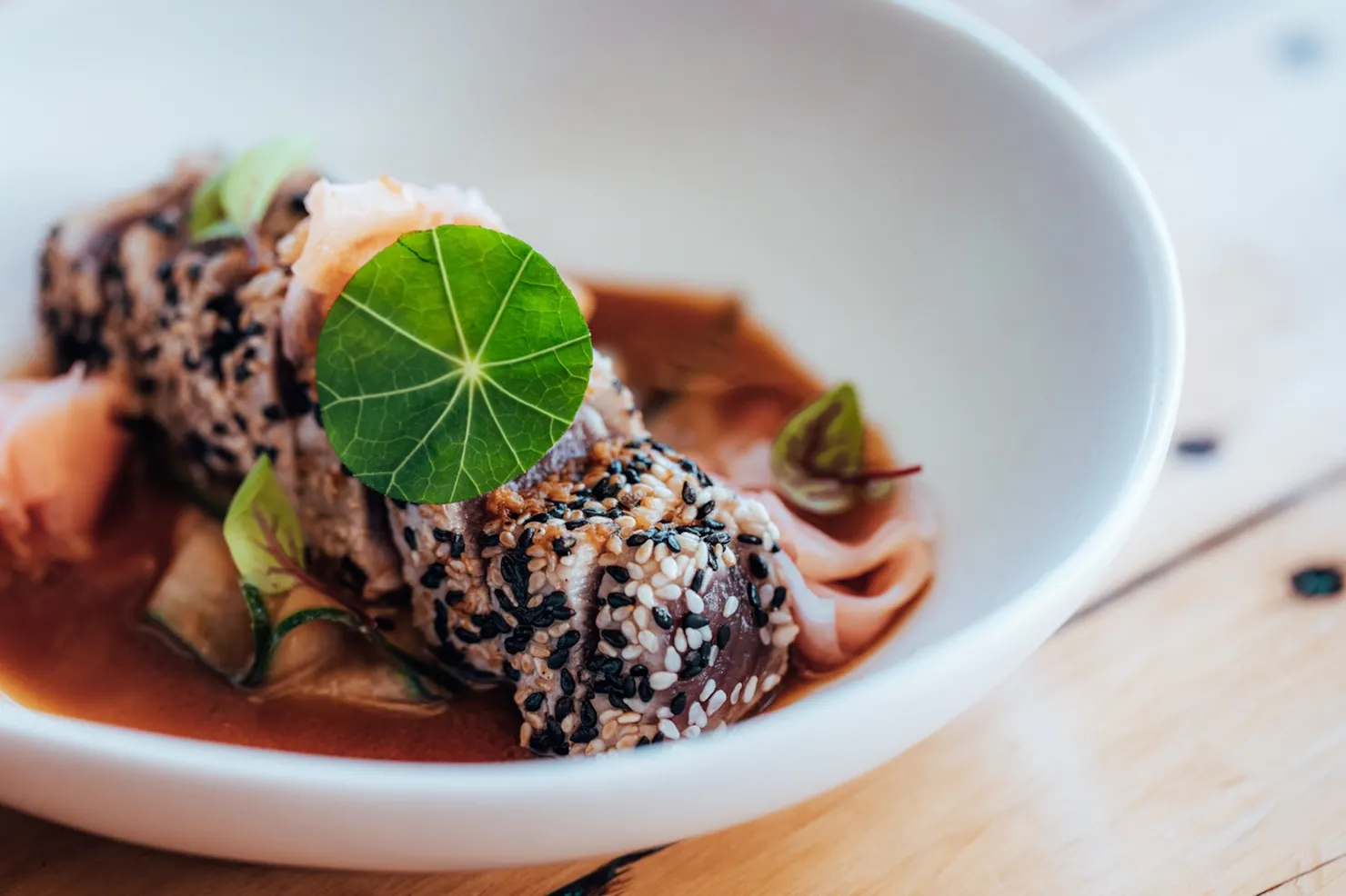 Moffat Beach Brewing Co's famous Tuna Tataki.