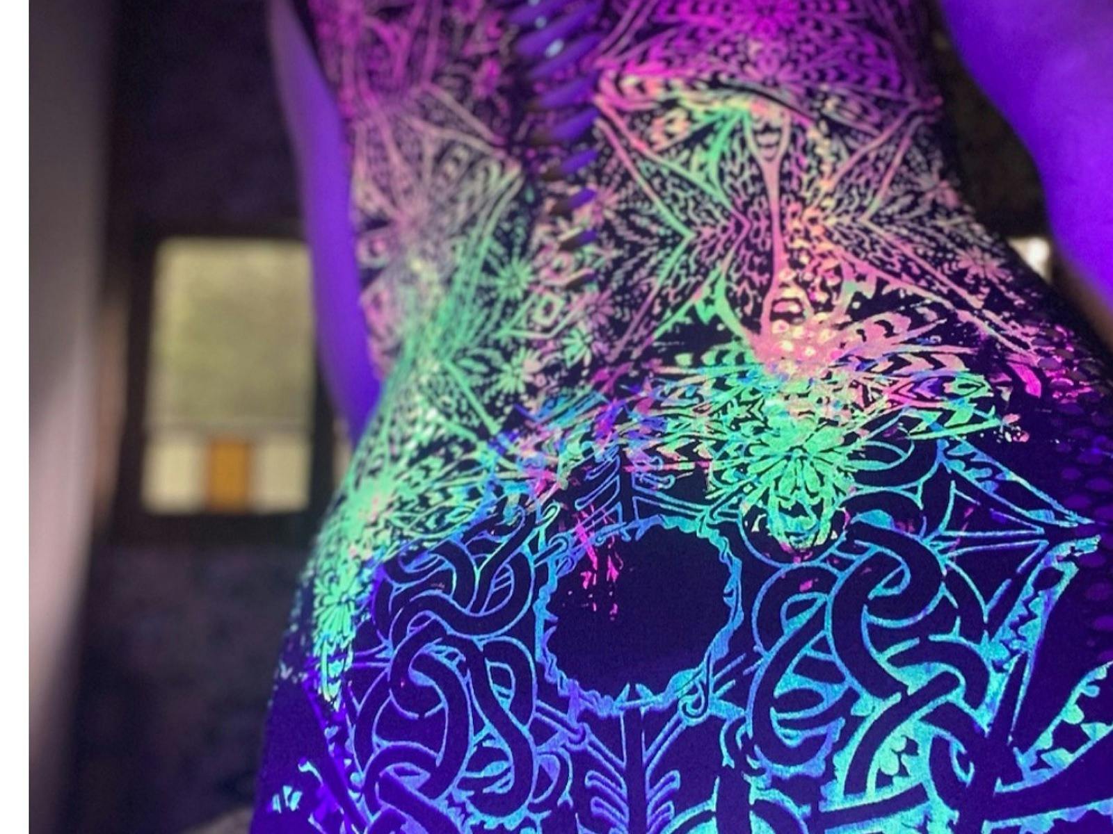 ネオン服 ドゥーフ サイケデリック レイブ フェスティバル パーティー ダンス