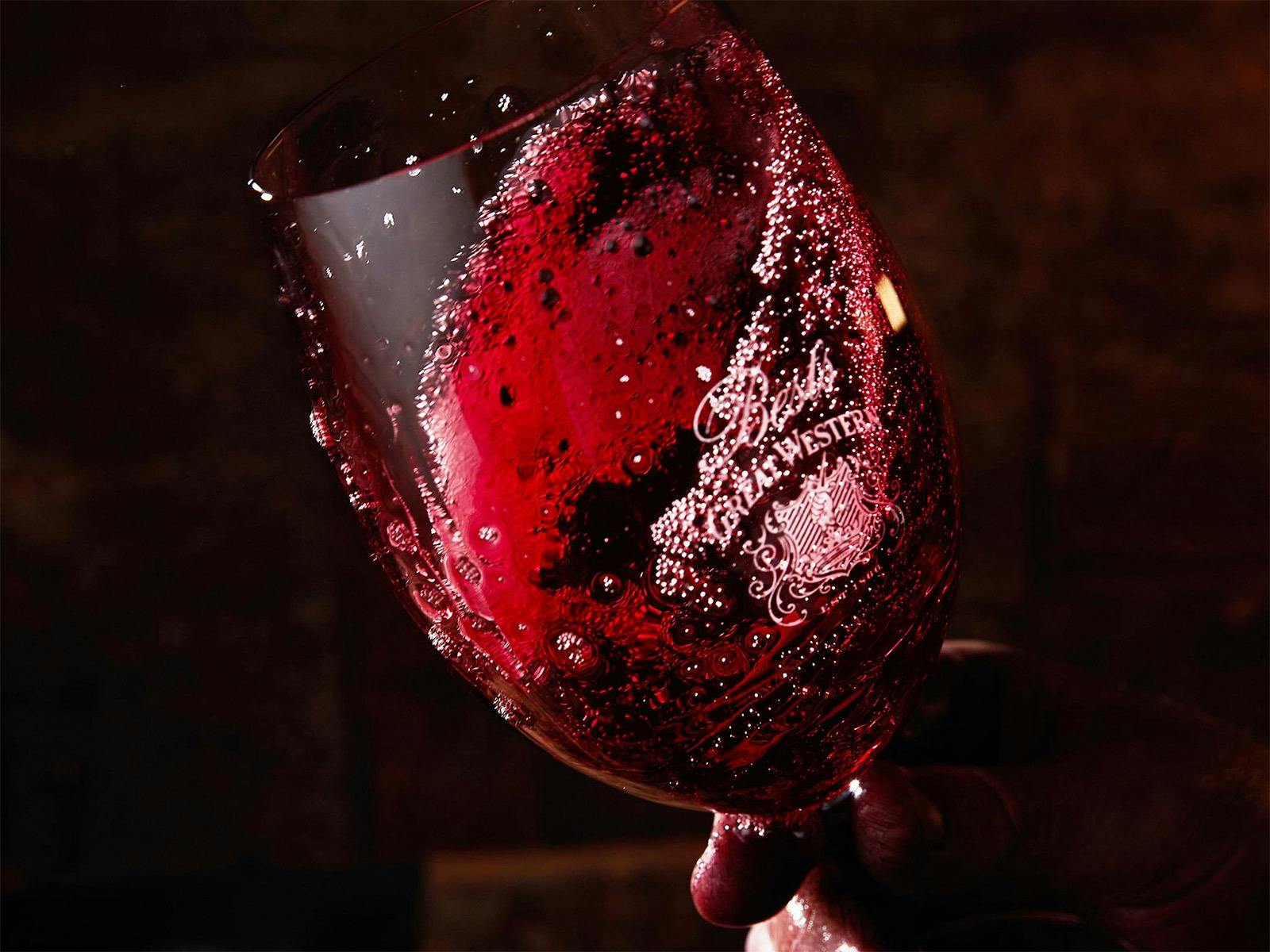 Red Wine being swirled in a Best's Wines glass