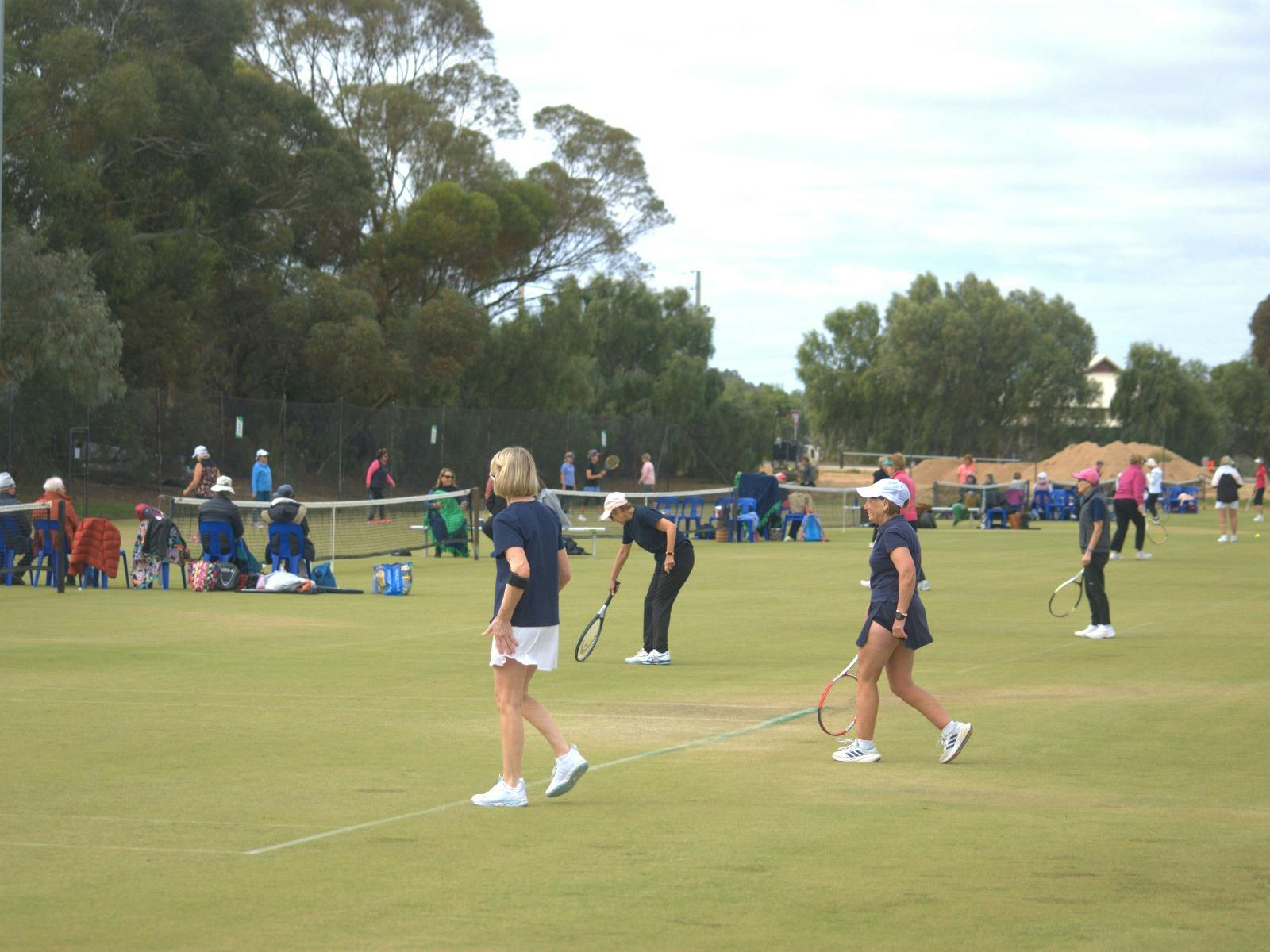 Action at Berri tennis club