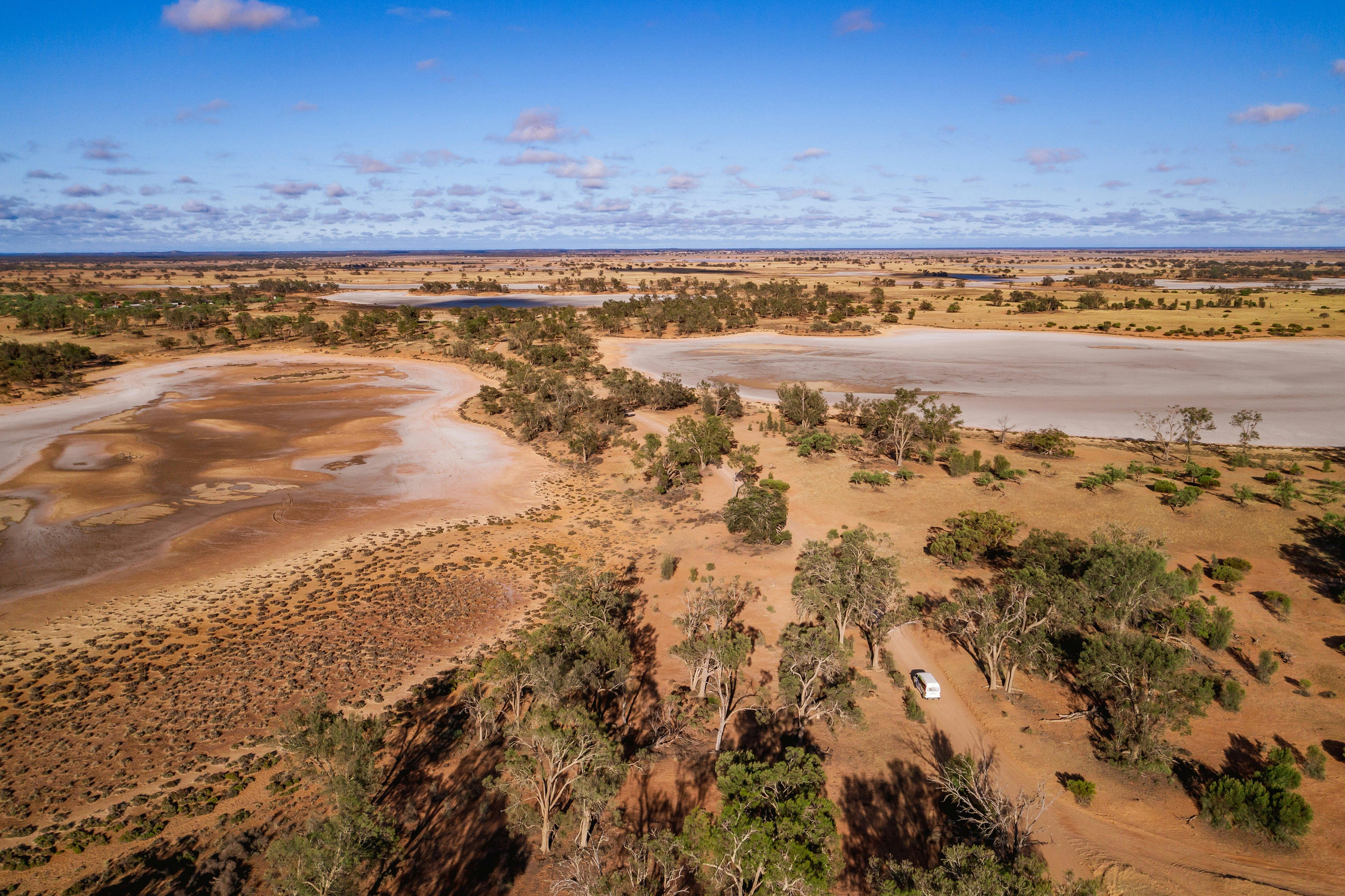 Travel through a unique vaste landscape, dotted with salt lakes.s