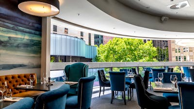 Modern interior of a restaurant.