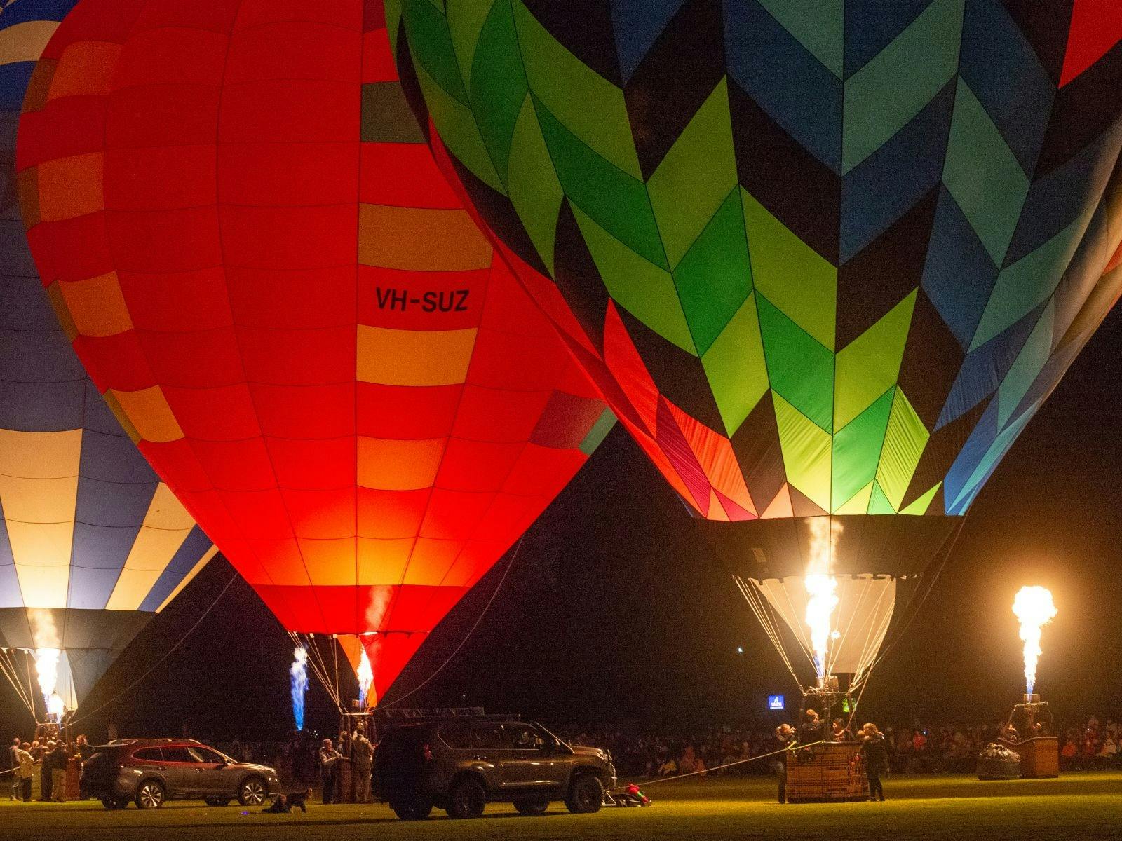 地面上的热气球