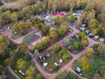 Overhead shot of the holiday park