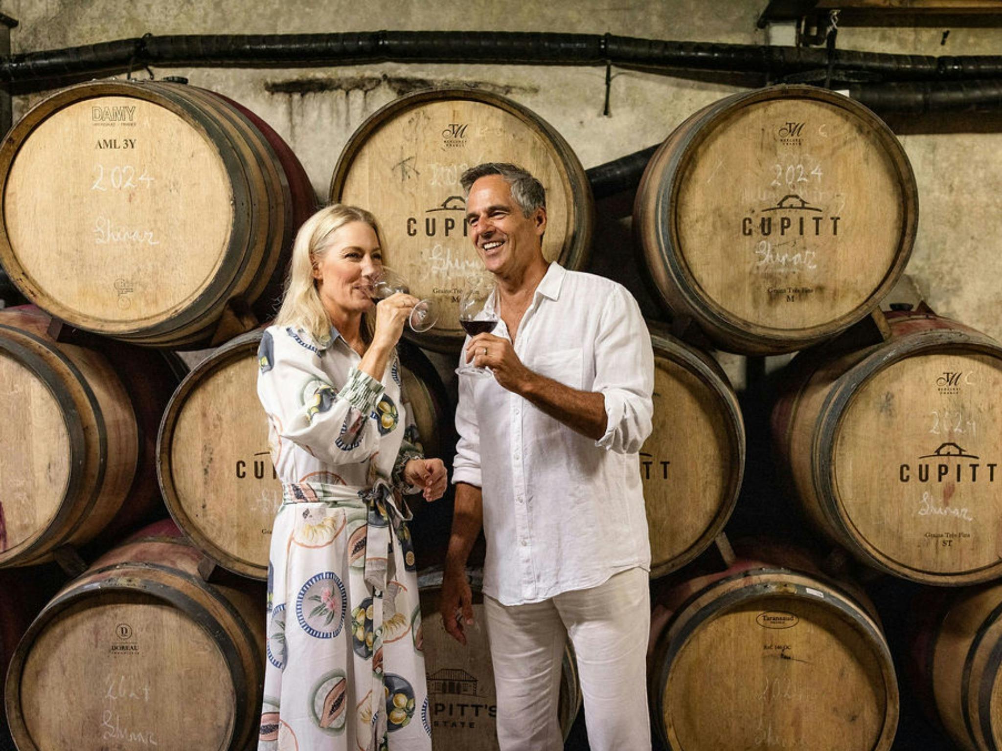 barrel room tasting wine