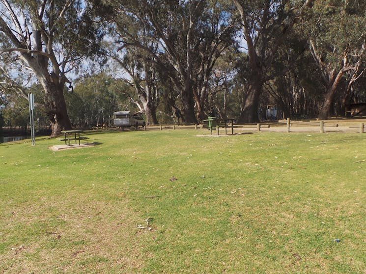 Picnic area at Lions Park Howlong