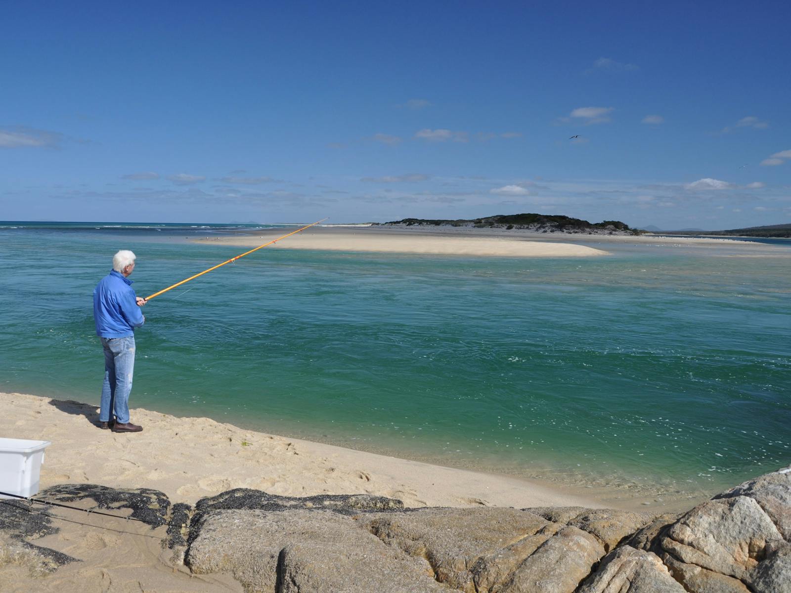 Fishing at North East River Flinders Island