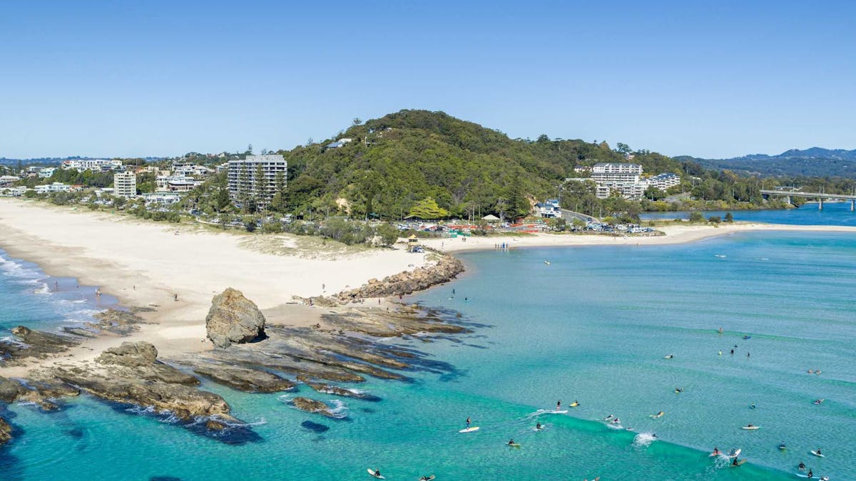 Aerial of Currumbin Alley
