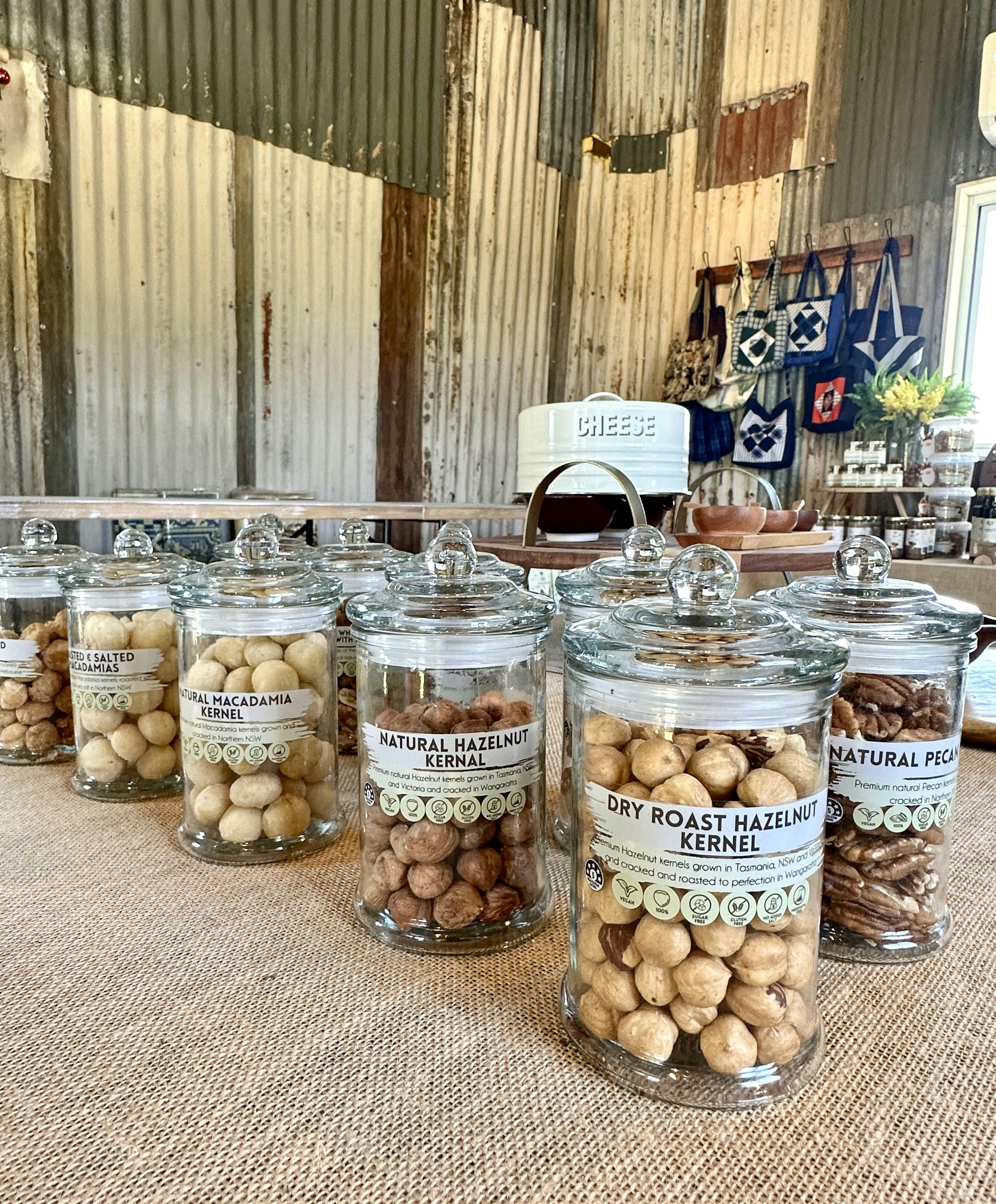 Samples at the farmgate shop