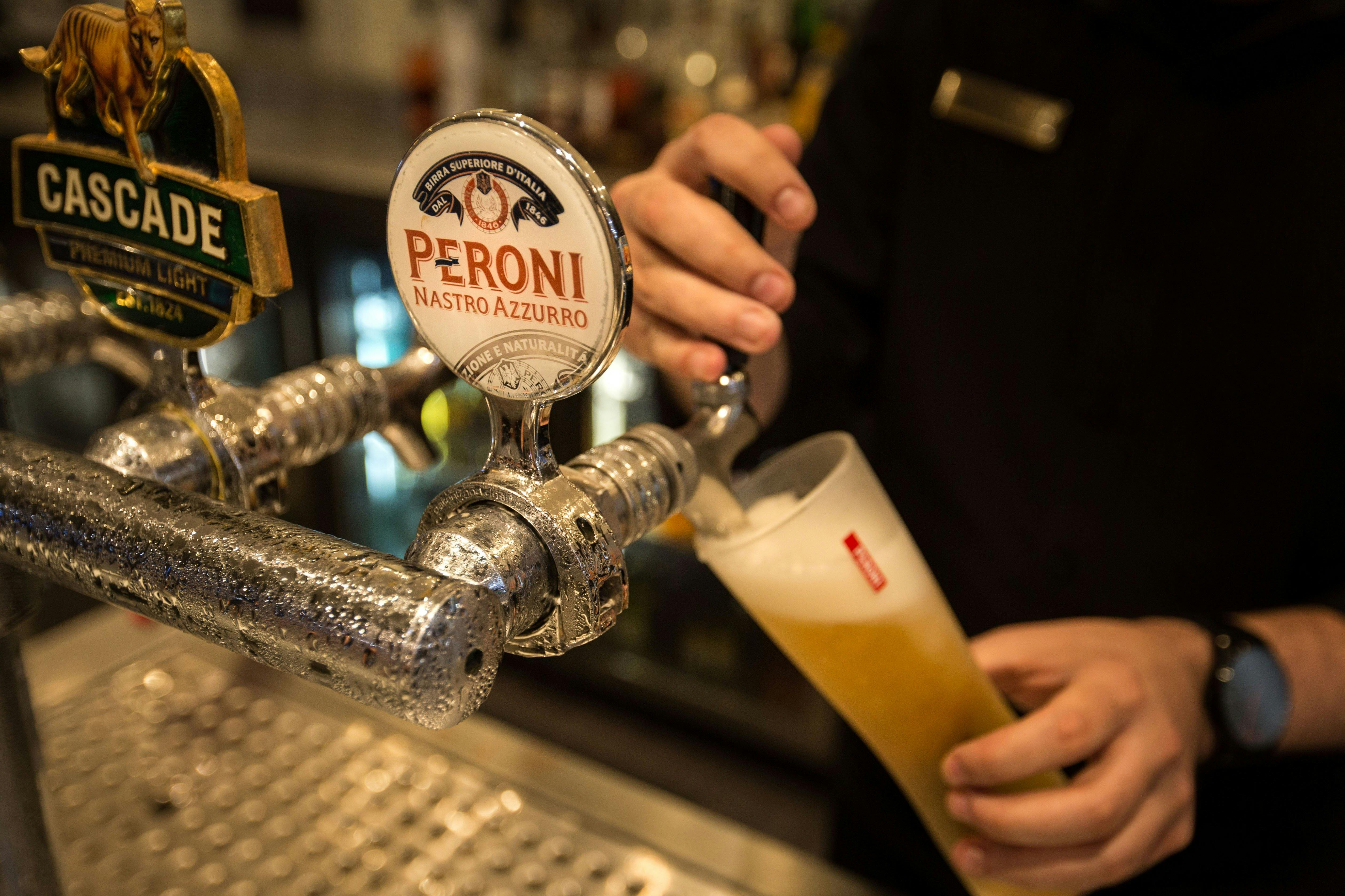 beer varieties on tap at Il Bene