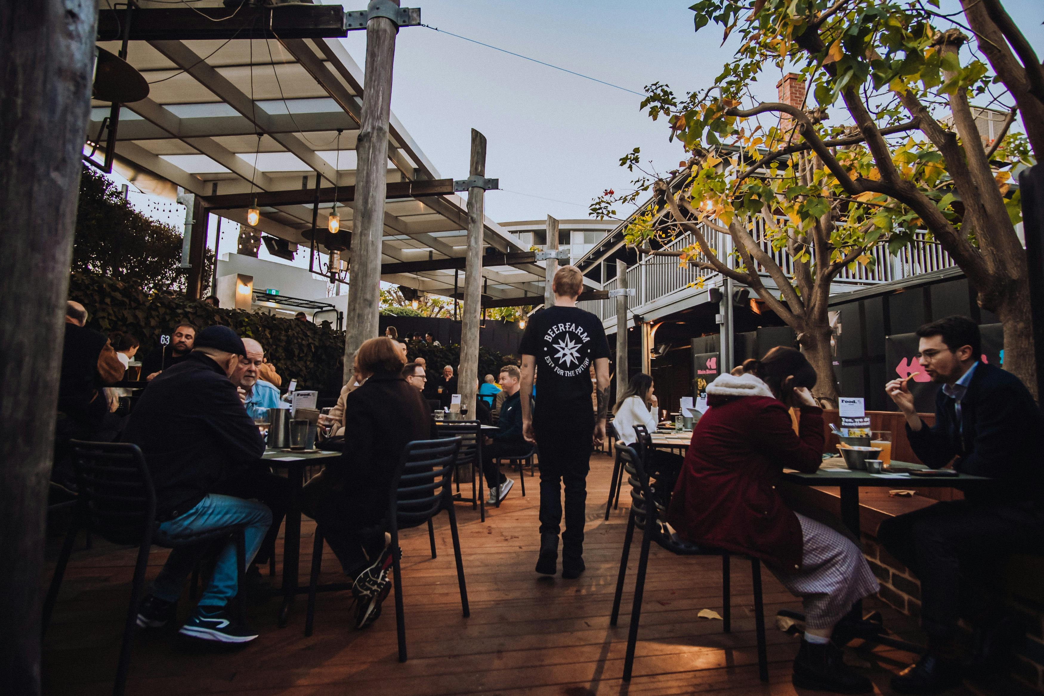 lower deck area at Rosemount Hotel