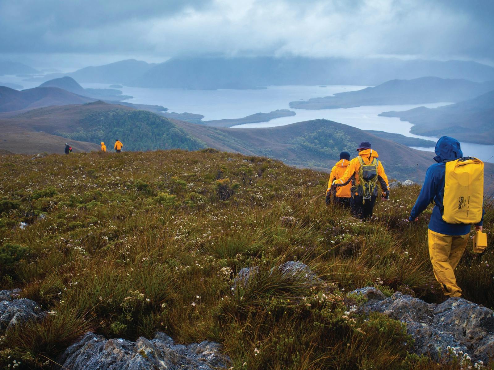 Taking a break from kayaking and walking on Mt Beattie