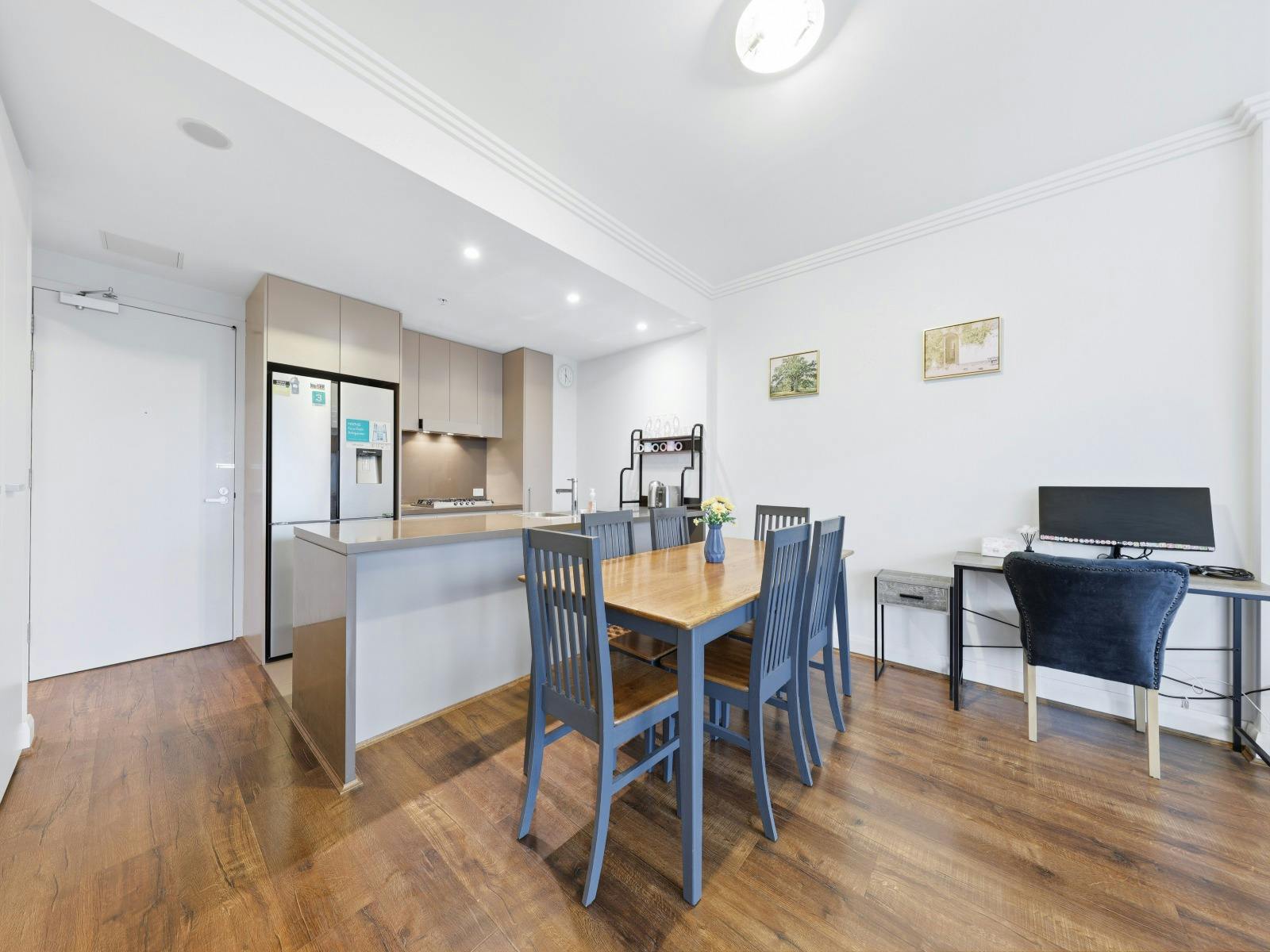 Open-plan dining and living space