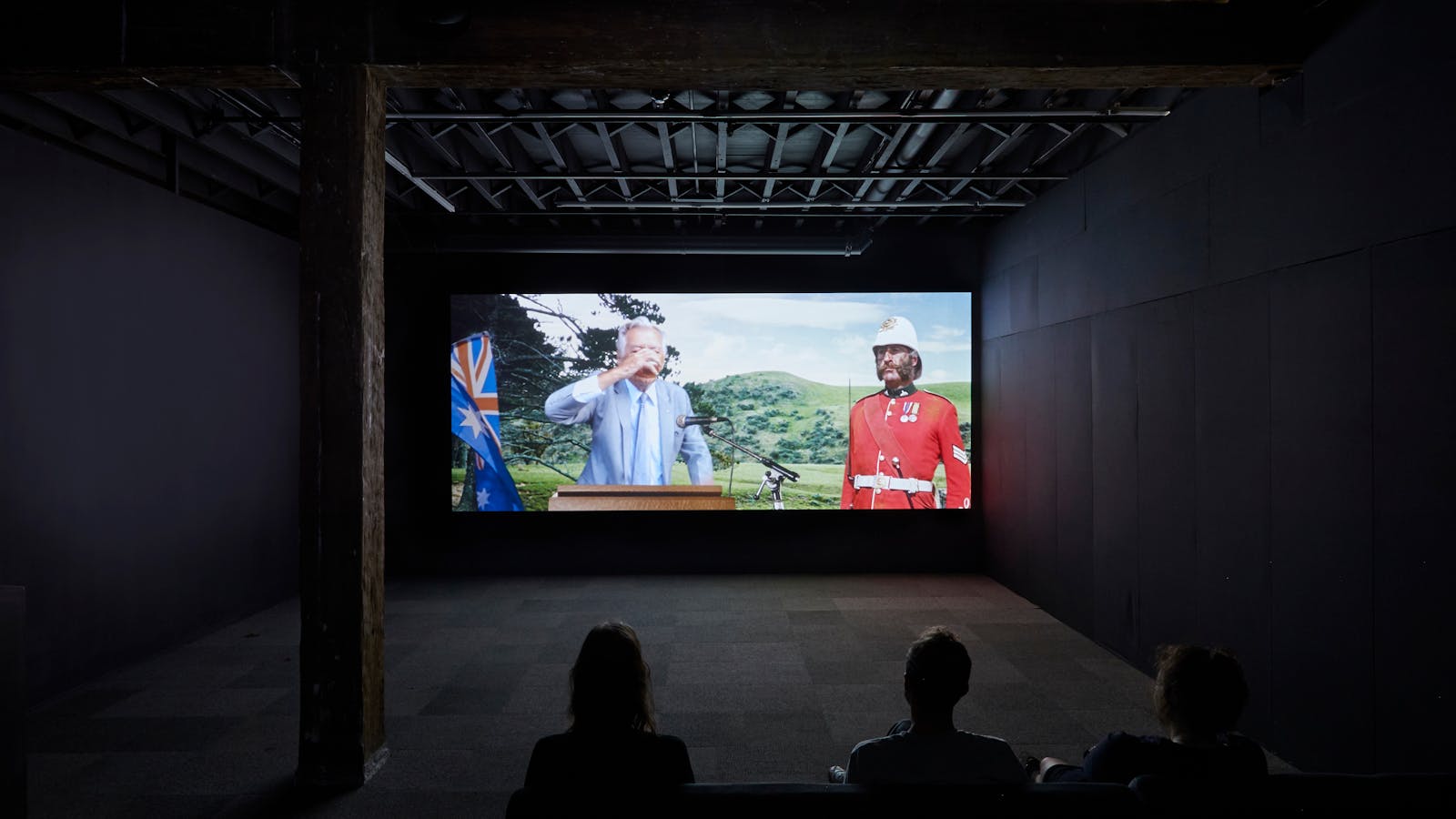 Soda Jerk, TERROR NULLIUS, 2018, installation view, Just Not Australian, Artspace, Sydney, 2019.