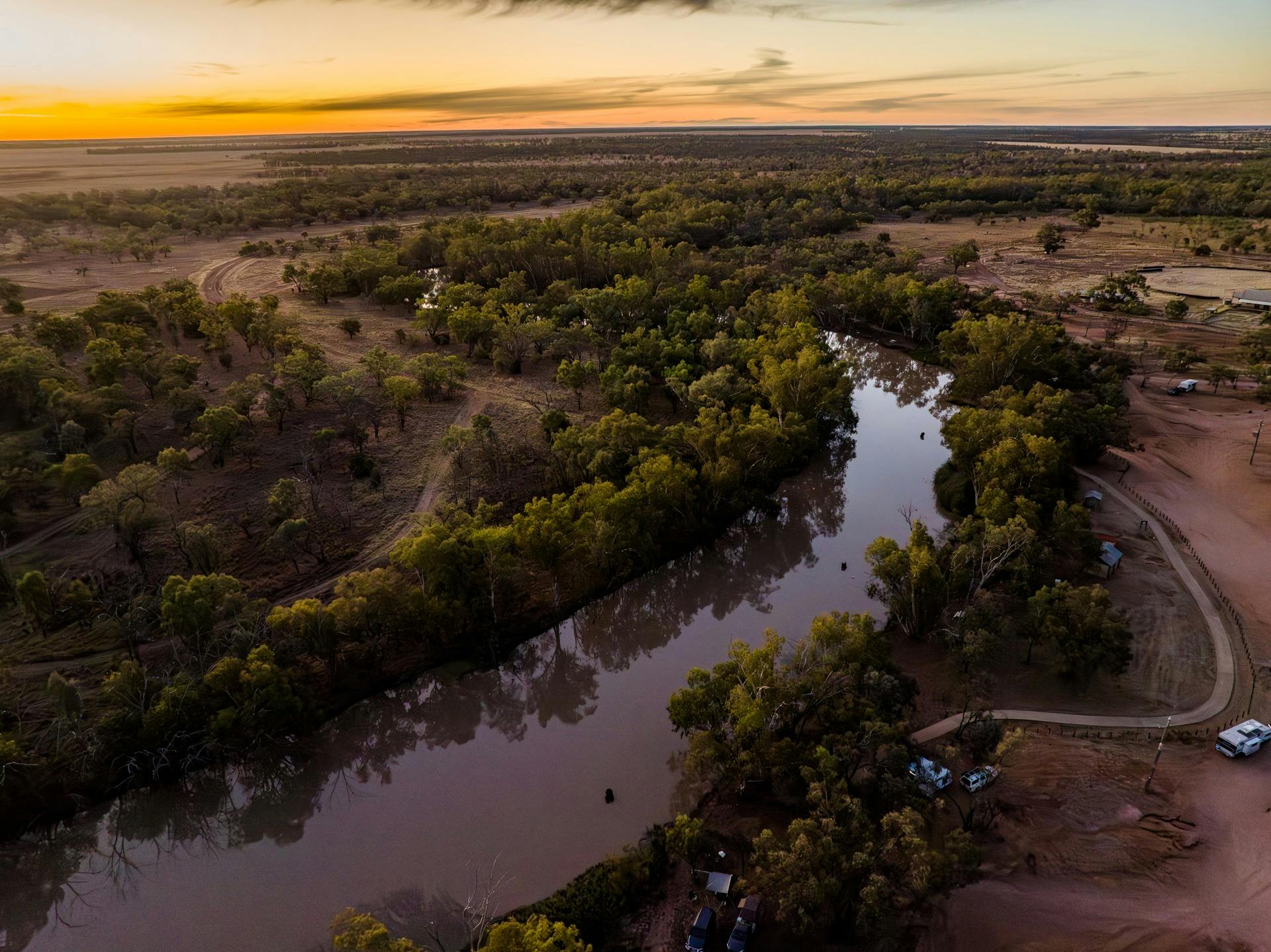 nindigully ariel river