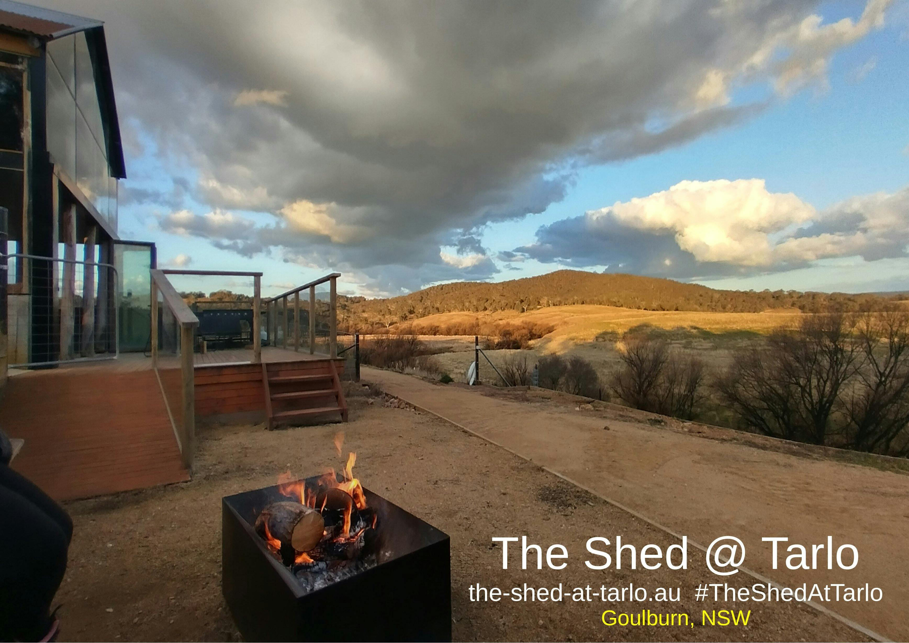 A warm campfire at The Shed