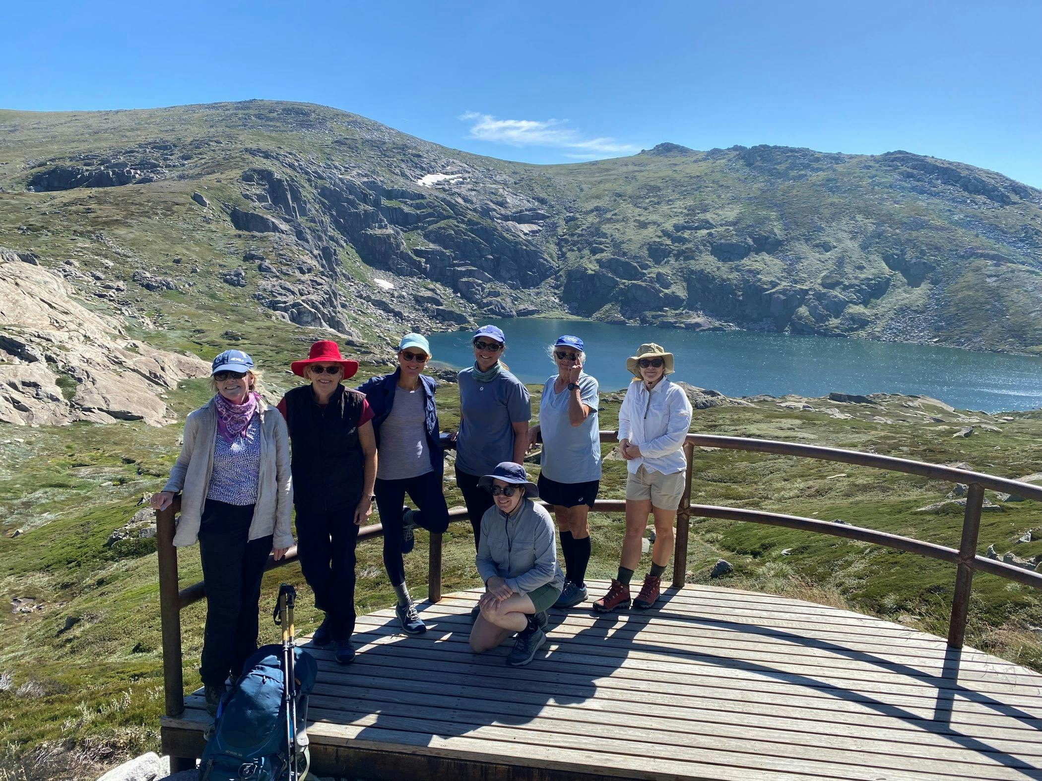 Group hotos at Blue Lake lookout