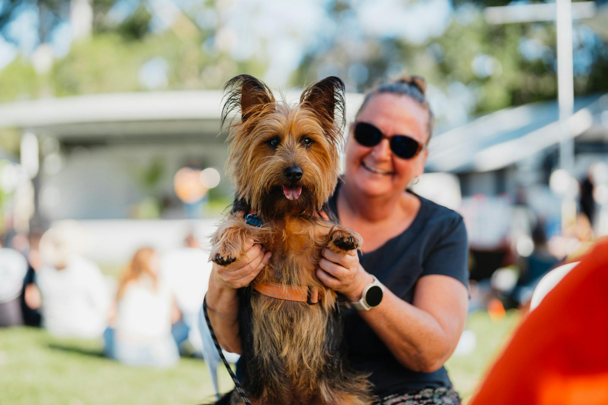 lady with dog