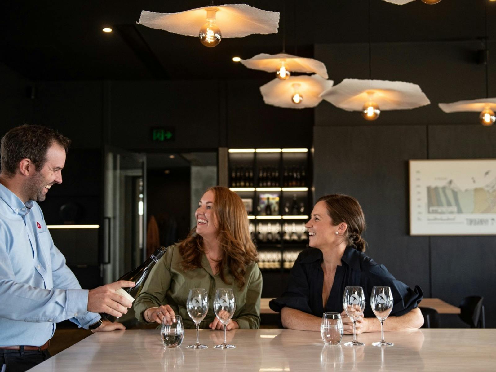 Guests enjoying the guided wine tasting at Printhie's Cellar Door