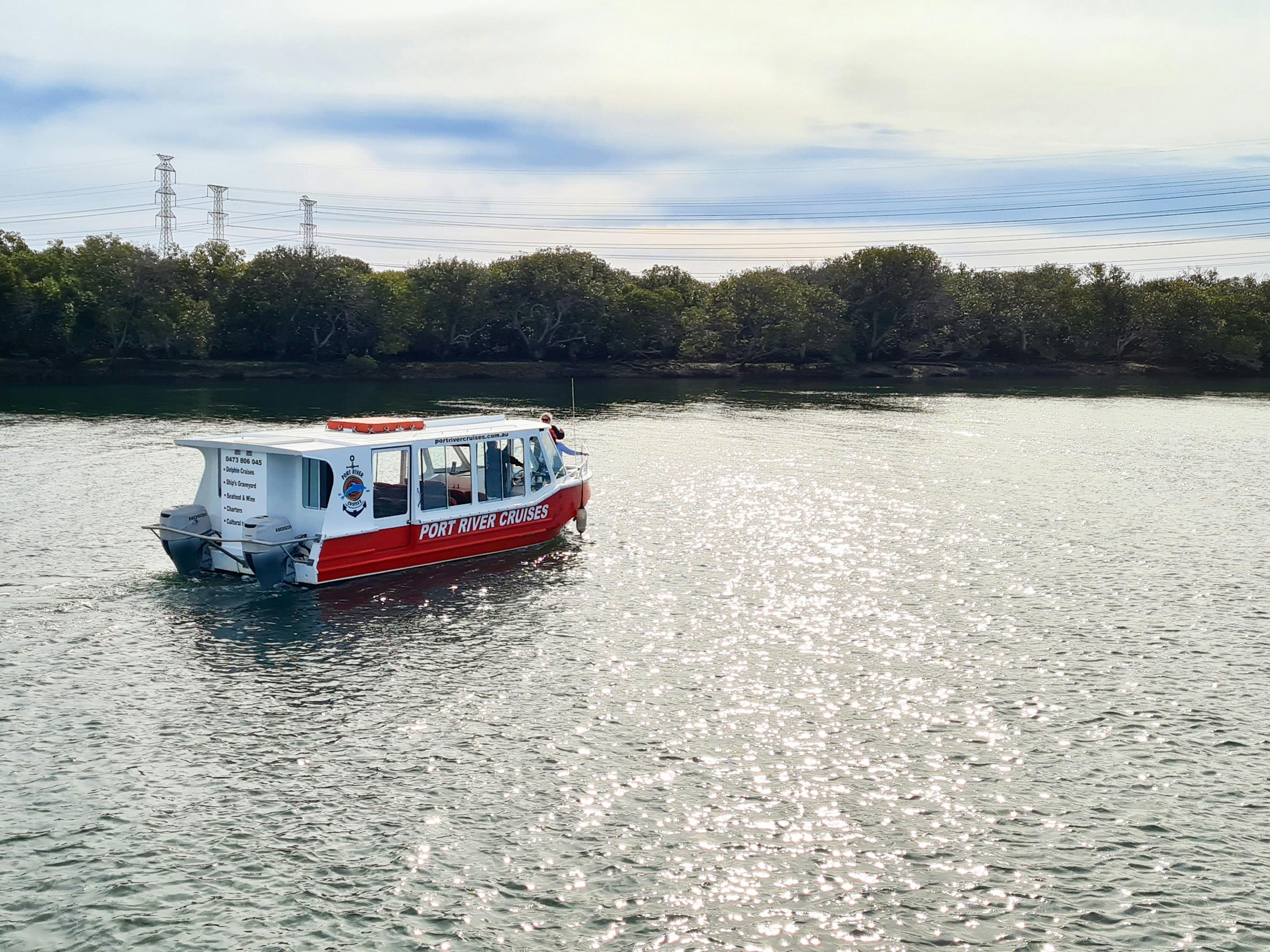The PRC 16-seater cruises alongside a mangrove forest