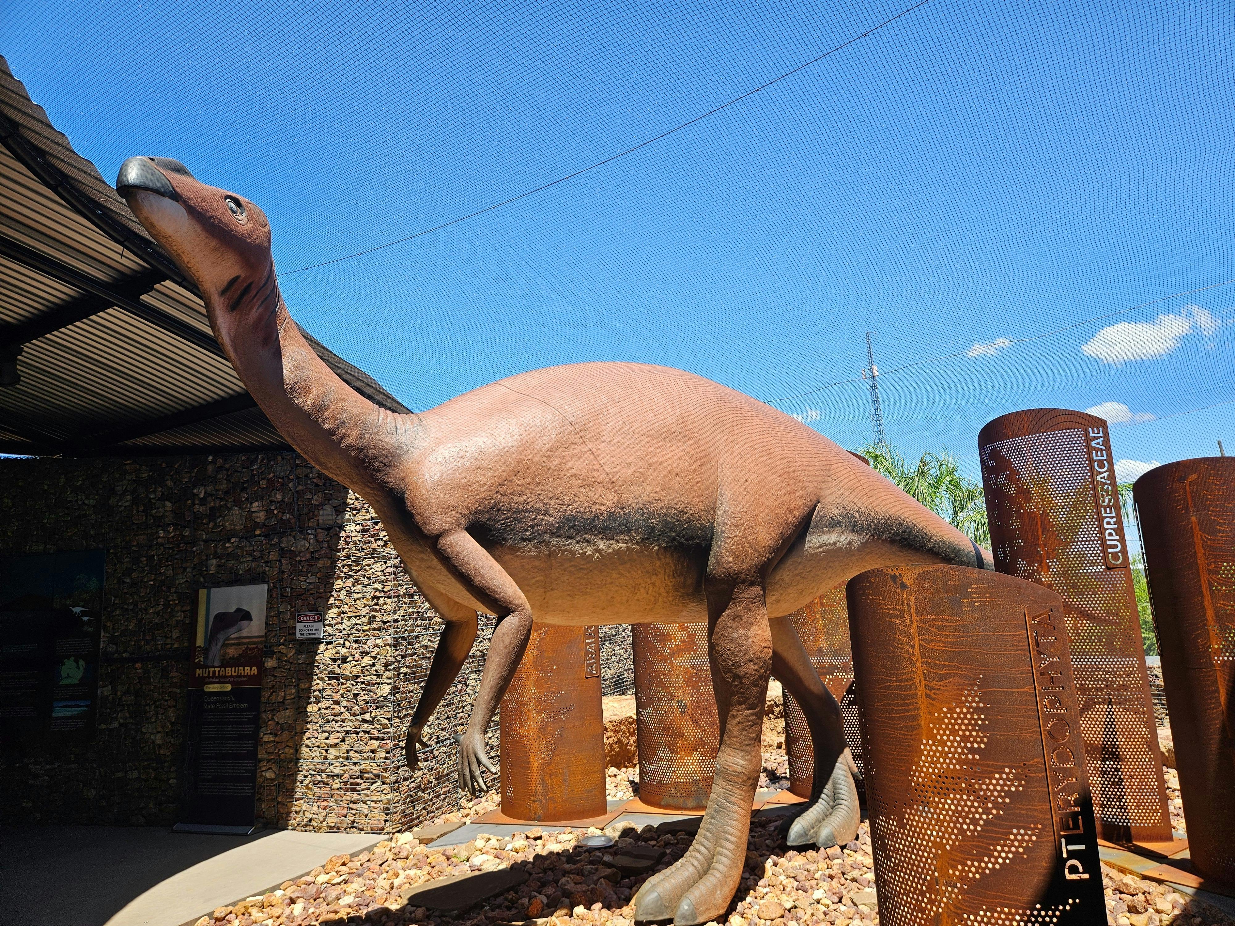 This is the Muttaburrasaurus Interpretive Centre in Muttaburra. This is our State Fossil Emblem