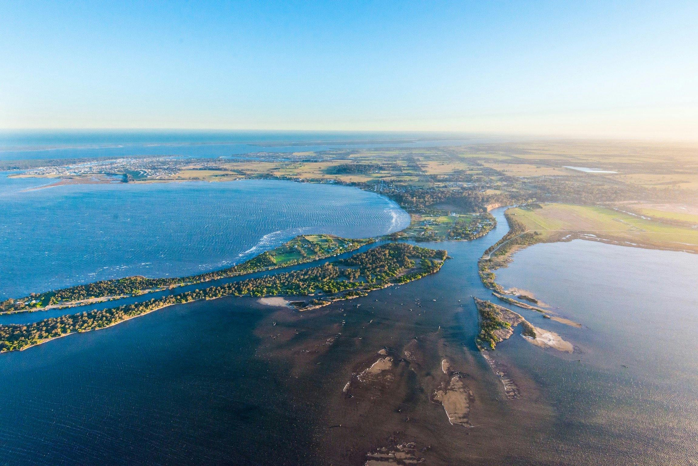 The Silt Jetties northern cut viewed from Jones Bay