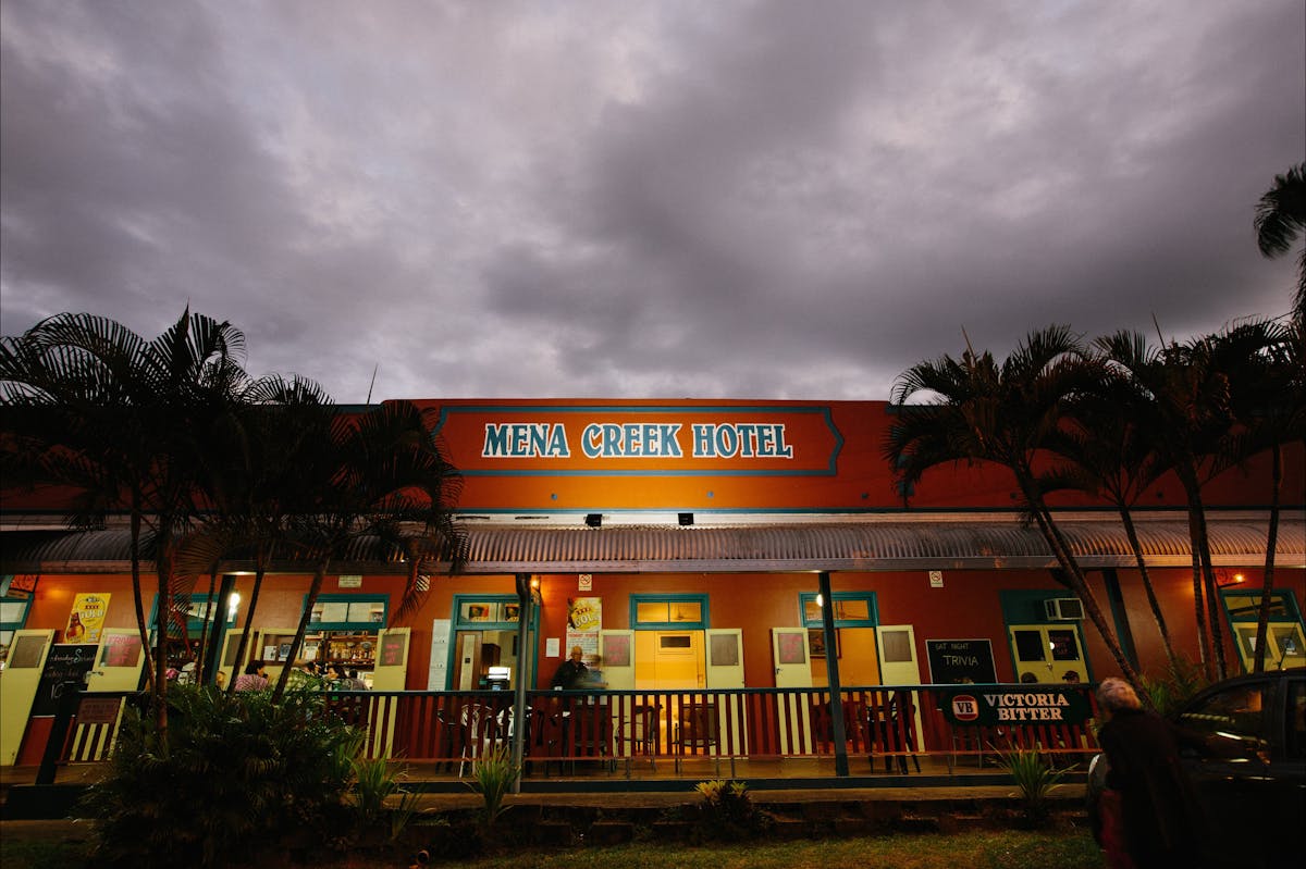 Mena Creek Hotel at Dusk