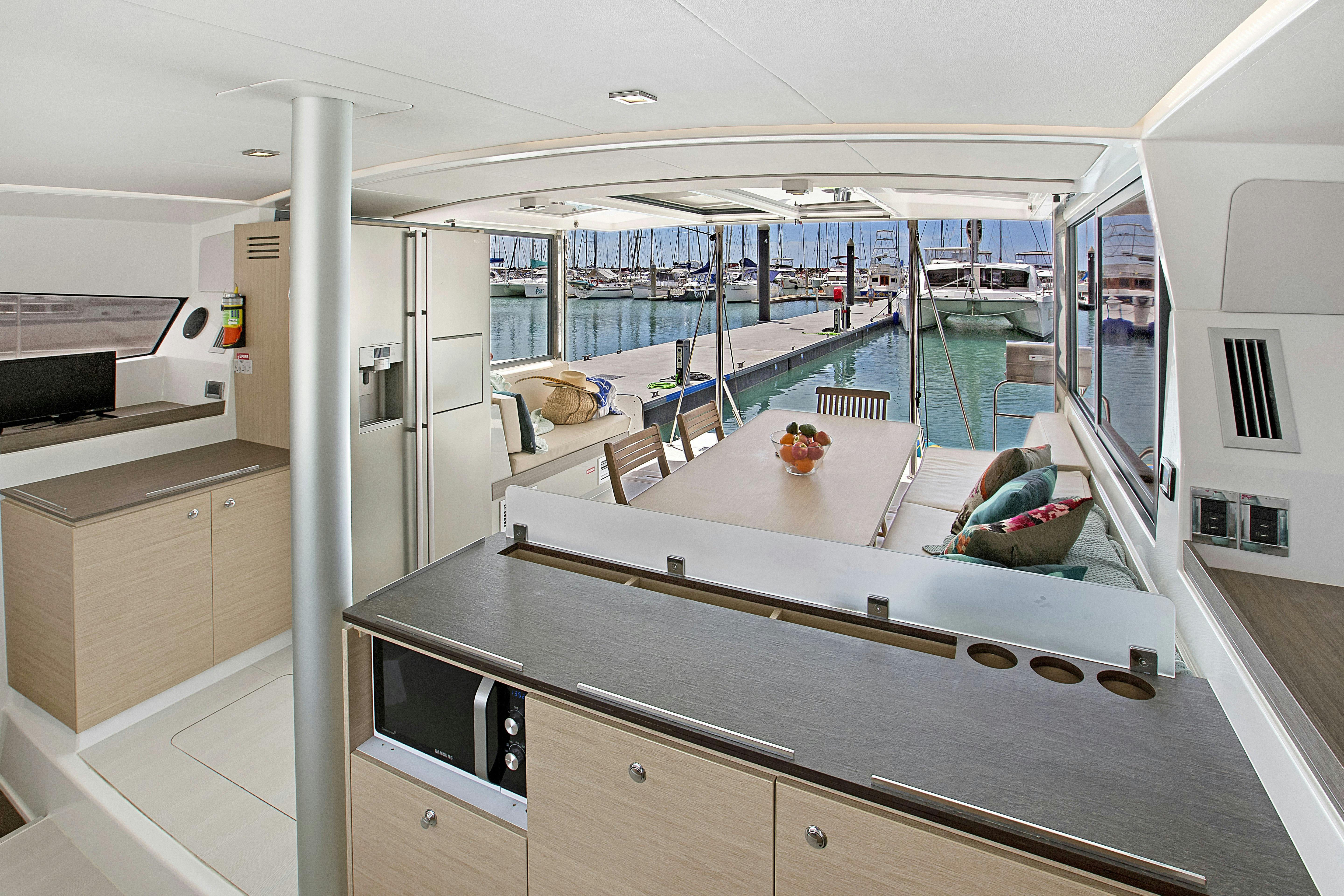 Looking aft from galley