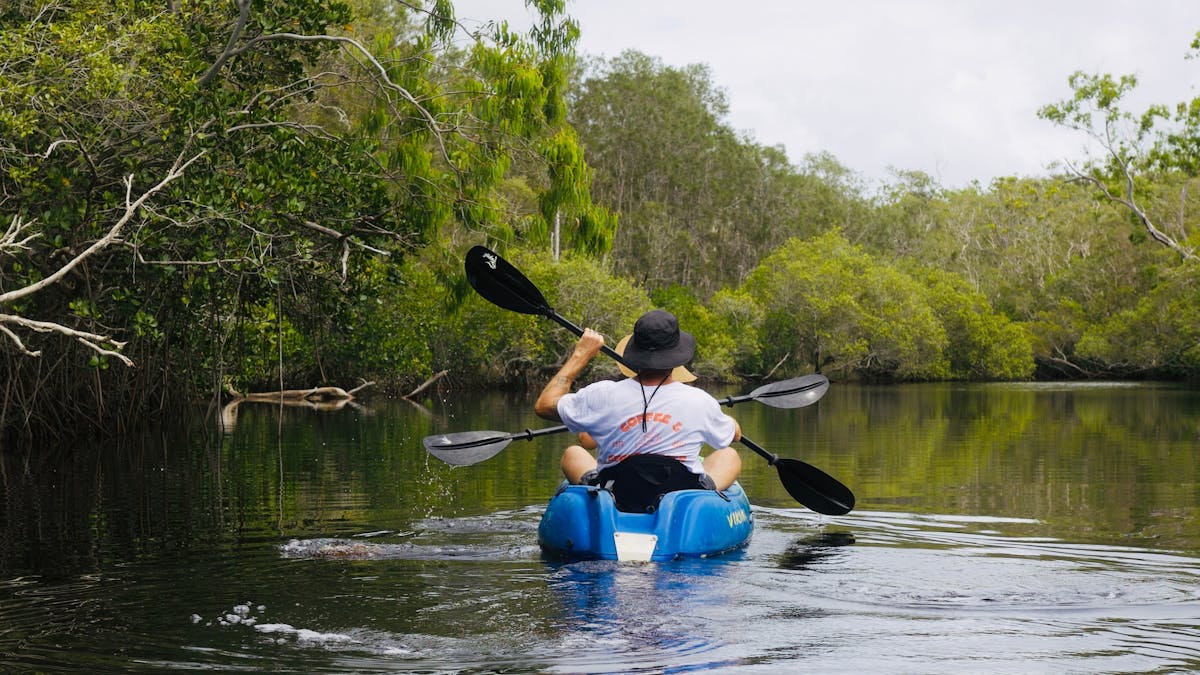 Noosa Kayak southern everglades lake weyba reflective water