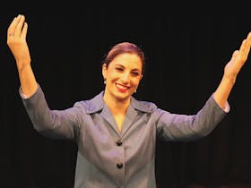 Danielle Battista as Eva Perón in the musical Evita.