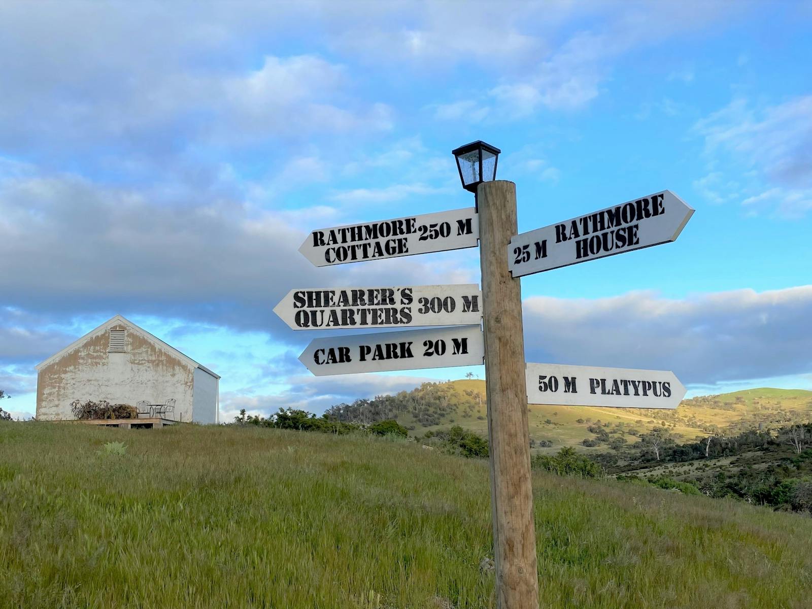 Signposts at Rathmore Stables