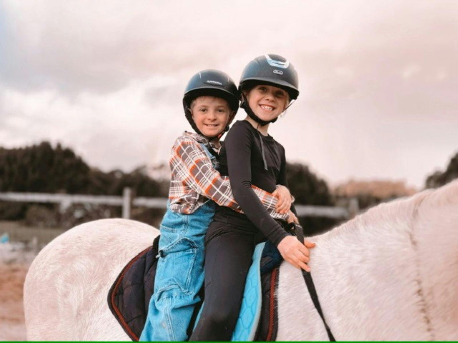 Children on a horse