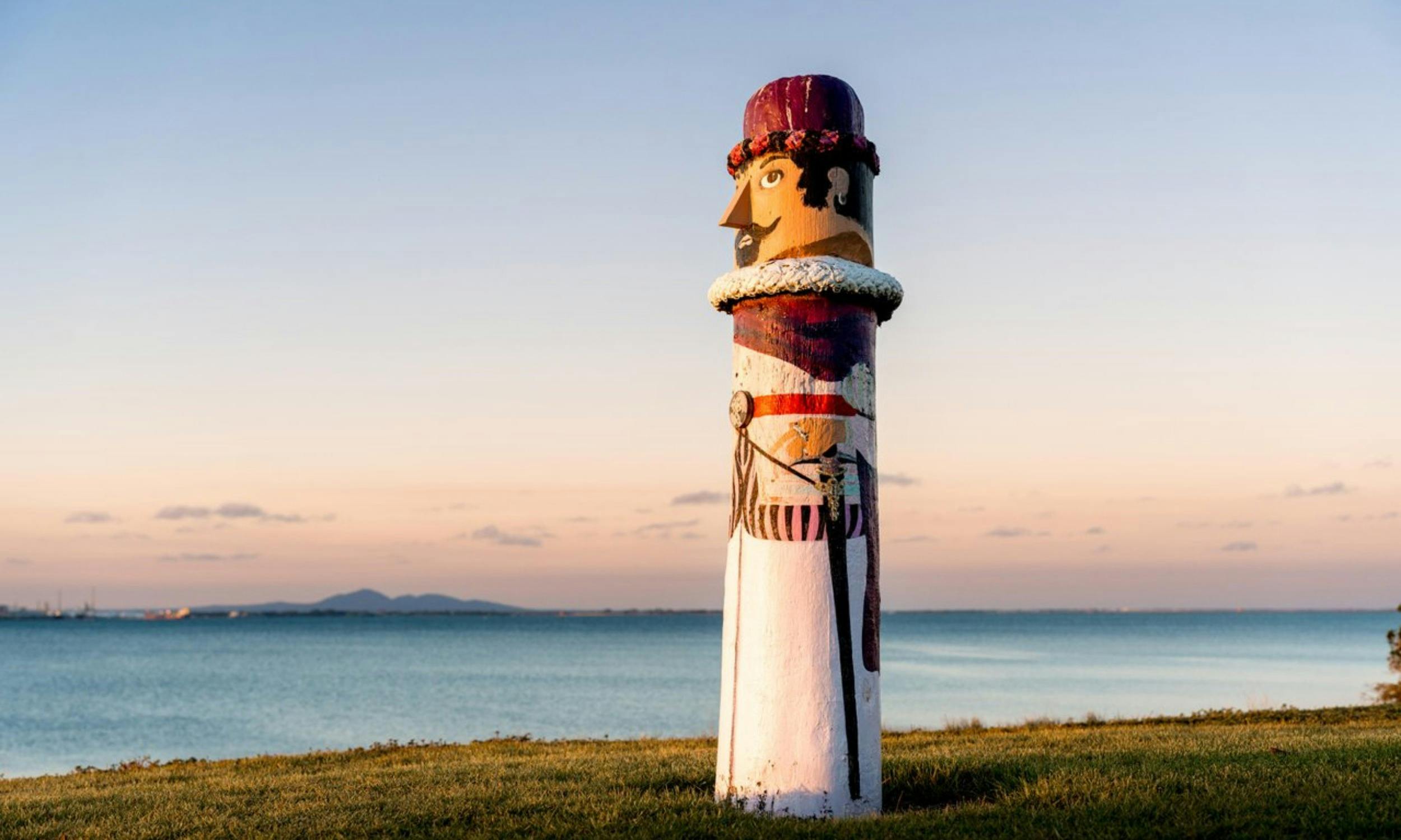 Geelong waterfront bollard beside Corio Bay