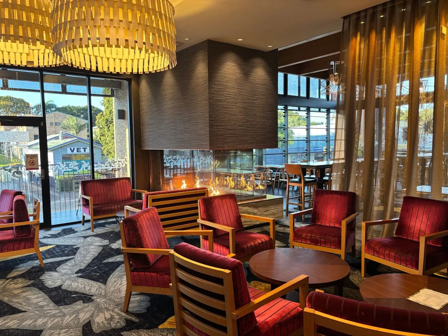 Lounge Area with Fireplace