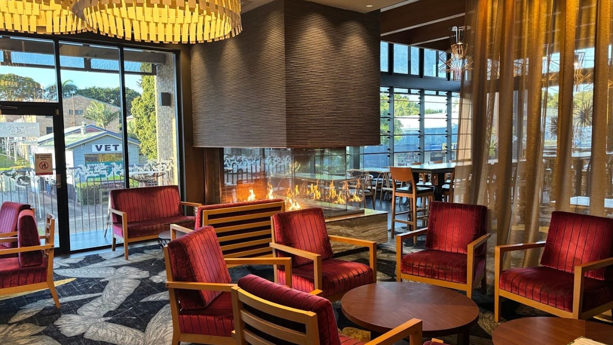 Lounge Area with Fireplace