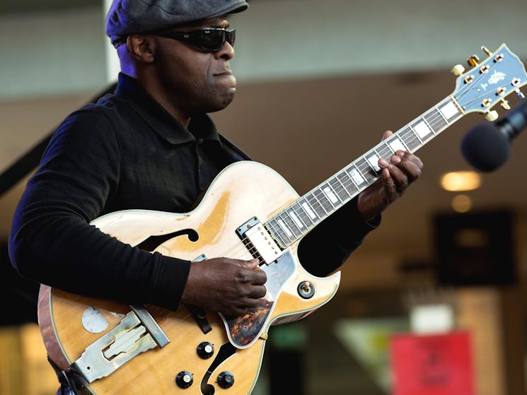 Guitar performer Manly Jazz