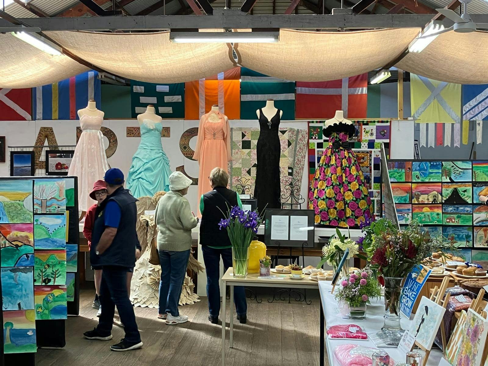 Public viewing a clothes display