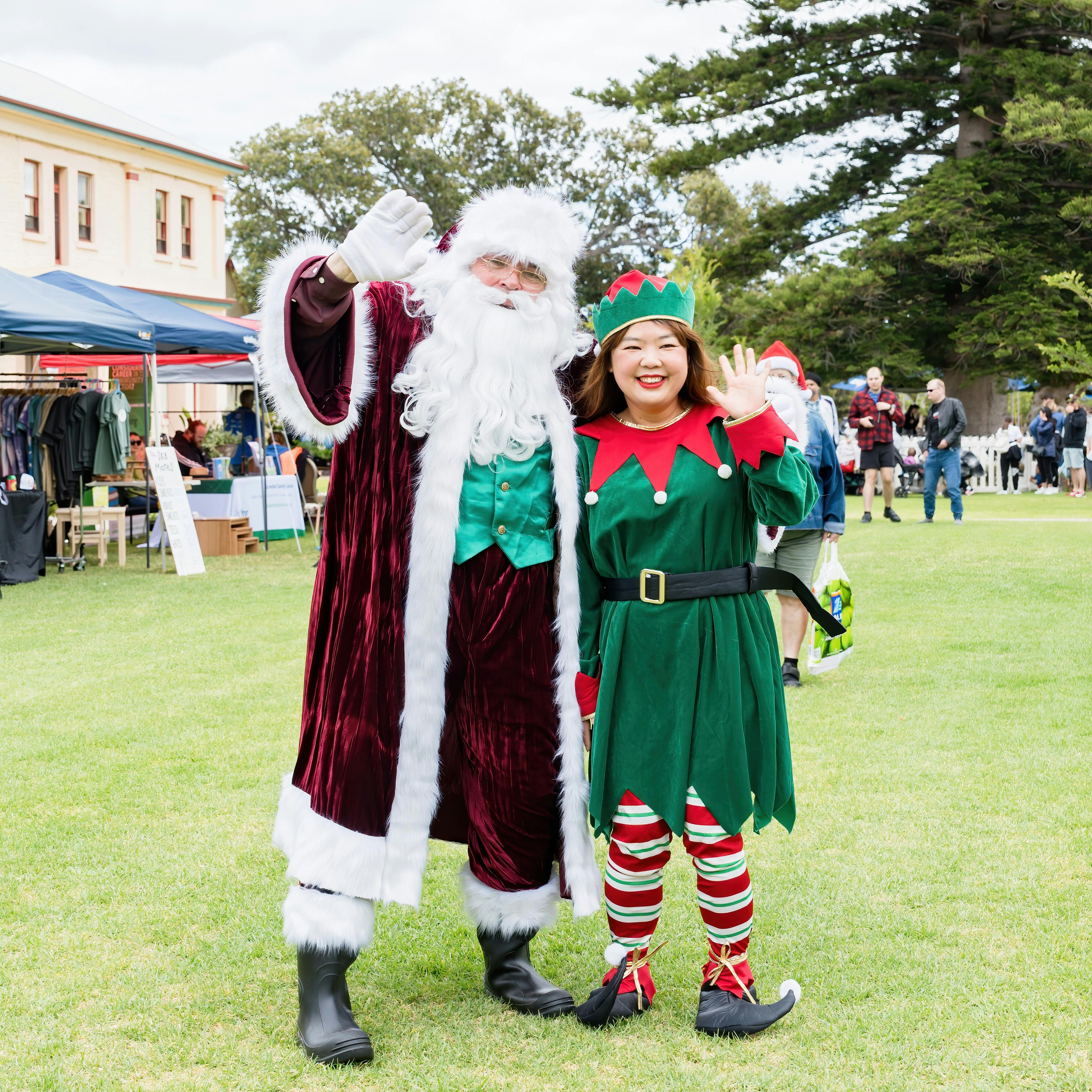 Santa and his helper