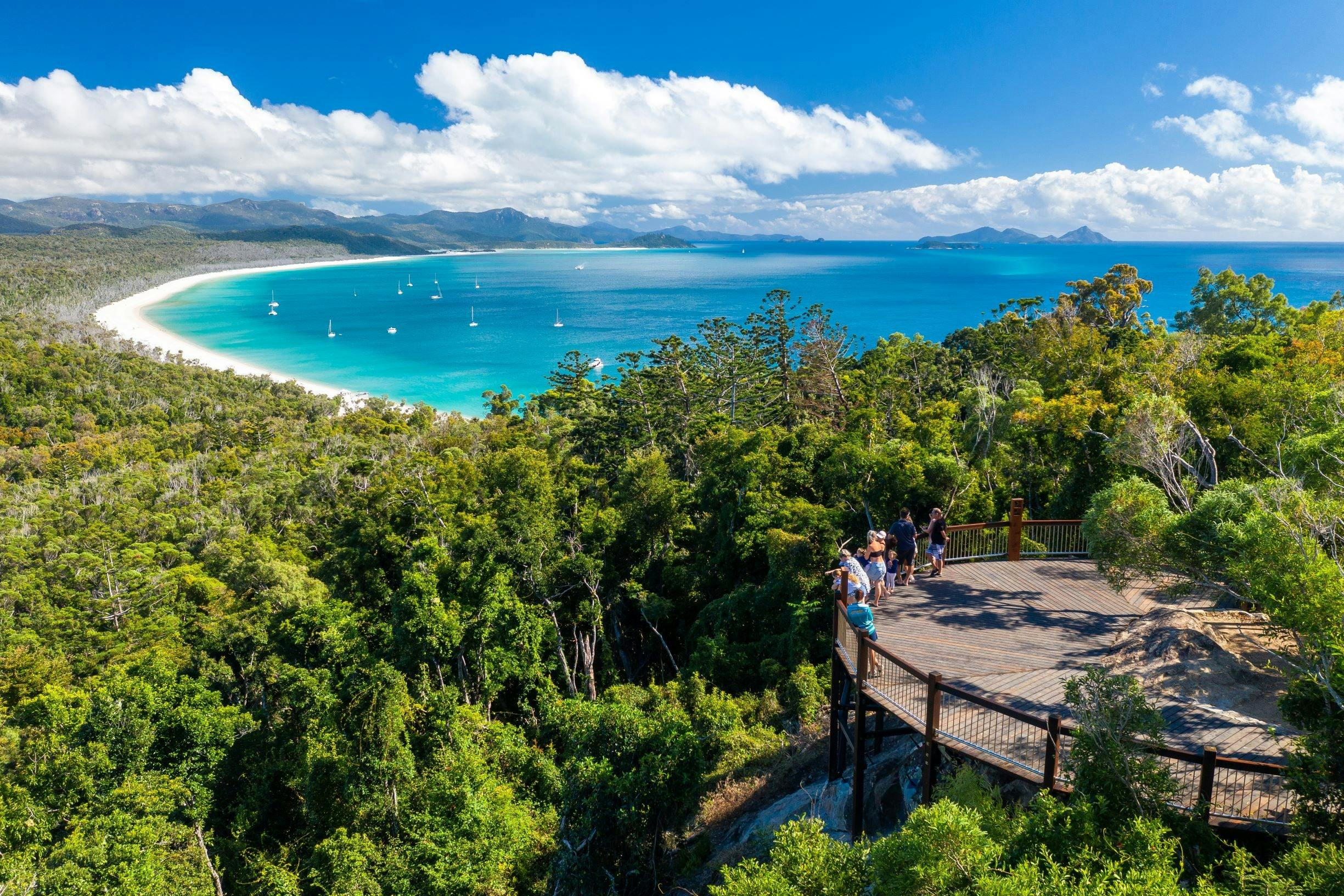 Views from the Lookout at Southern Whitehaven Beach