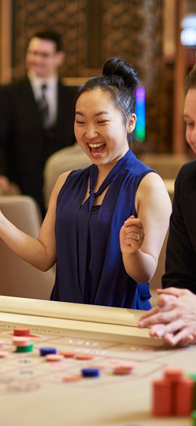 Happy punters at a gaming table