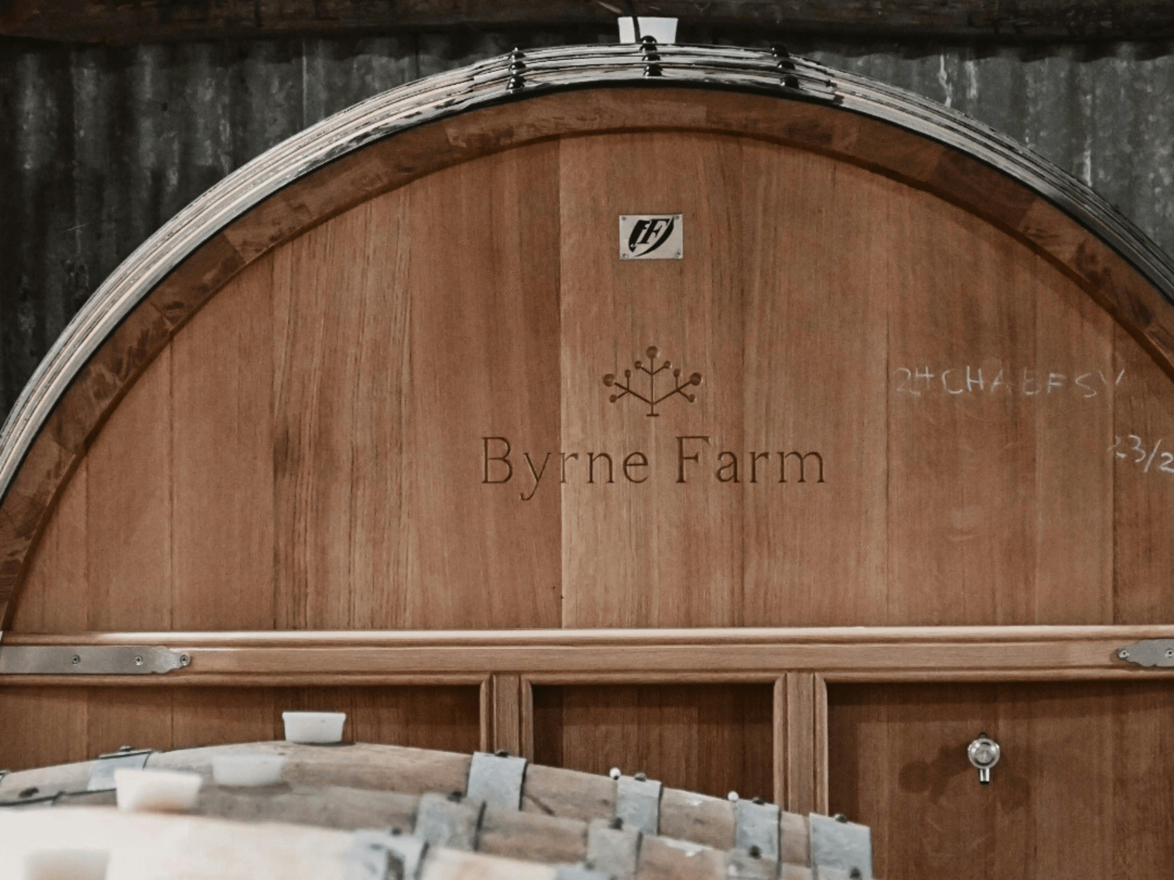 Wine barrel at byrne farm